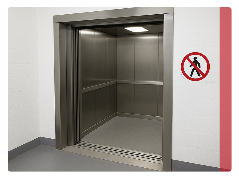 Goods-only lift inspection – LOLER compliant lift testing by Plant & Safety